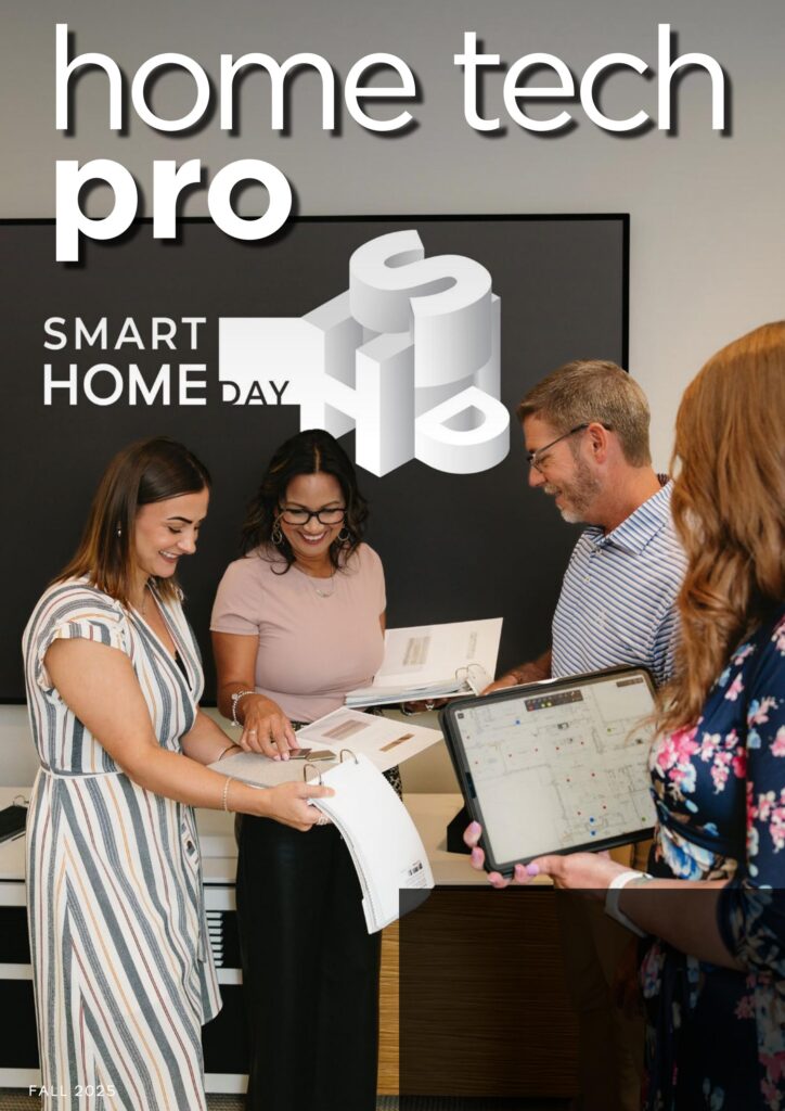 Cover of CEDIA magazine highlighting Global Wave Integration’s article “Well-Being: An Emerging Market for Smart Home Professionals,” with modern design and wellness-focused imagery.