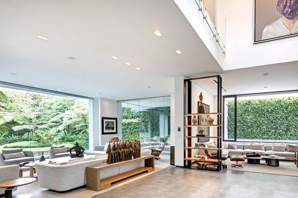 white living room with a focus on wellness